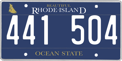 RI license plate 441504