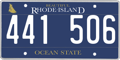 RI license plate 441506