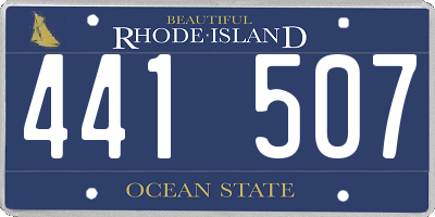 RI license plate 441507