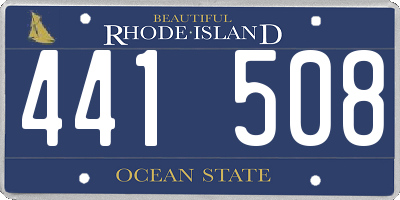 RI license plate 441508