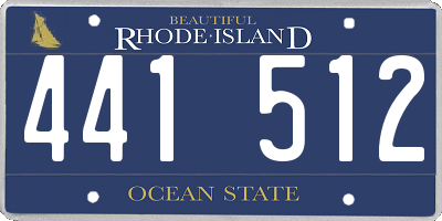 RI license plate 441512