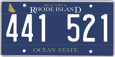 RI license plate 441521