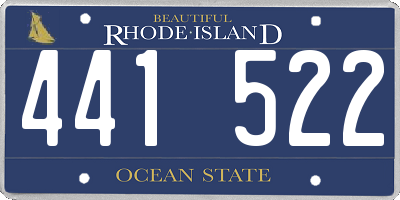 RI license plate 441522