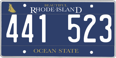 RI license plate 441523