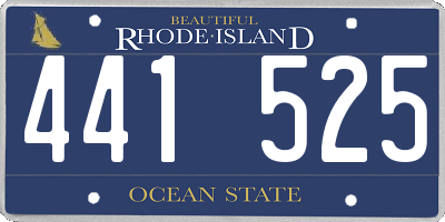 RI license plate 441525