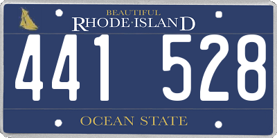 RI license plate 441528