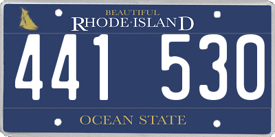 RI license plate 441530