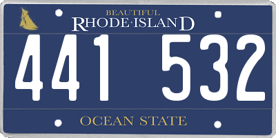 RI license plate 441532