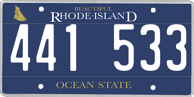 RI license plate 441533