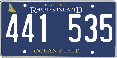 RI license plate 441535