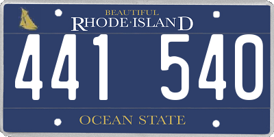 RI license plate 441540