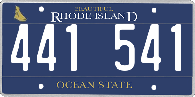 RI license plate 441541