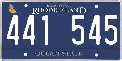 RI license plate 441545