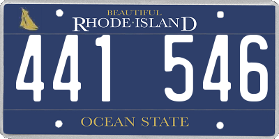 RI license plate 441546
