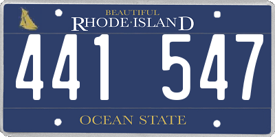 RI license plate 441547