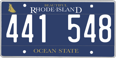 RI license plate 441548