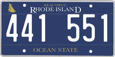 RI license plate 441551
