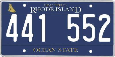 RI license plate 441552