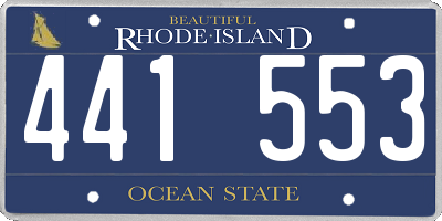 RI license plate 441553