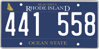 RI license plate 441558