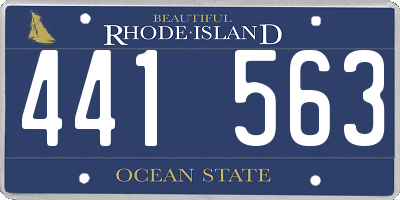 RI license plate 441563