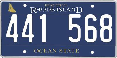 RI license plate 441568