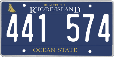 RI license plate 441574