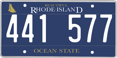 RI license plate 441577