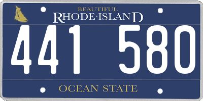 RI license plate 441580