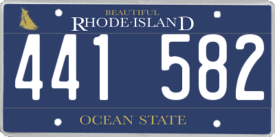 RI license plate 441582