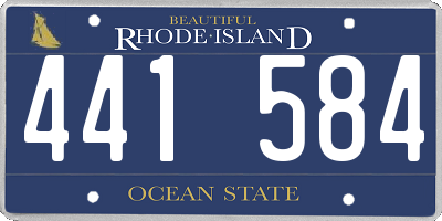 RI license plate 441584