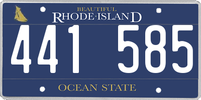 RI license plate 441585