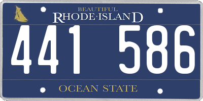 RI license plate 441586