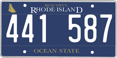 RI license plate 441587