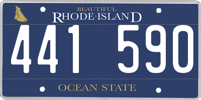RI license plate 441590