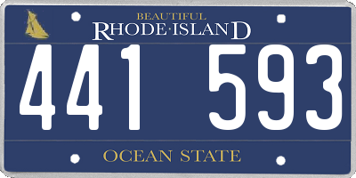 RI license plate 441593