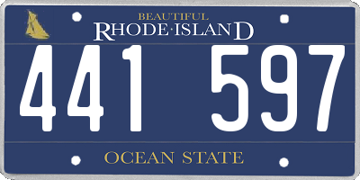 RI license plate 441597