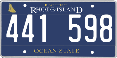 RI license plate 441598