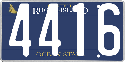RI license plate 4416