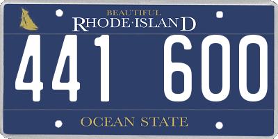 RI license plate 441600