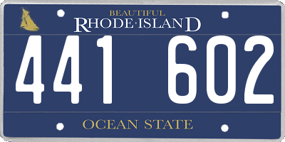RI license plate 441602