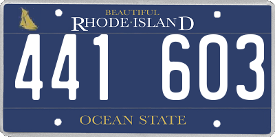 RI license plate 441603