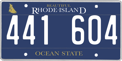 RI license plate 441604