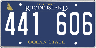 RI license plate 441606