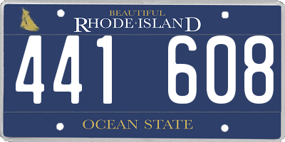 RI license plate 441608