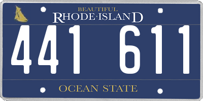 RI license plate 441611