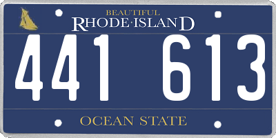 RI license plate 441613