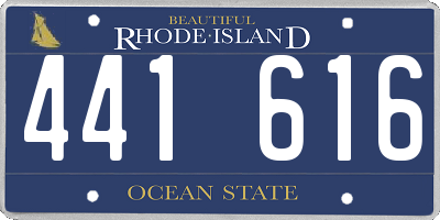 RI license plate 441616