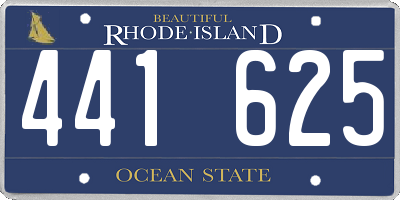 RI license plate 441625