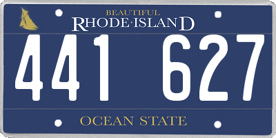 RI license plate 441627